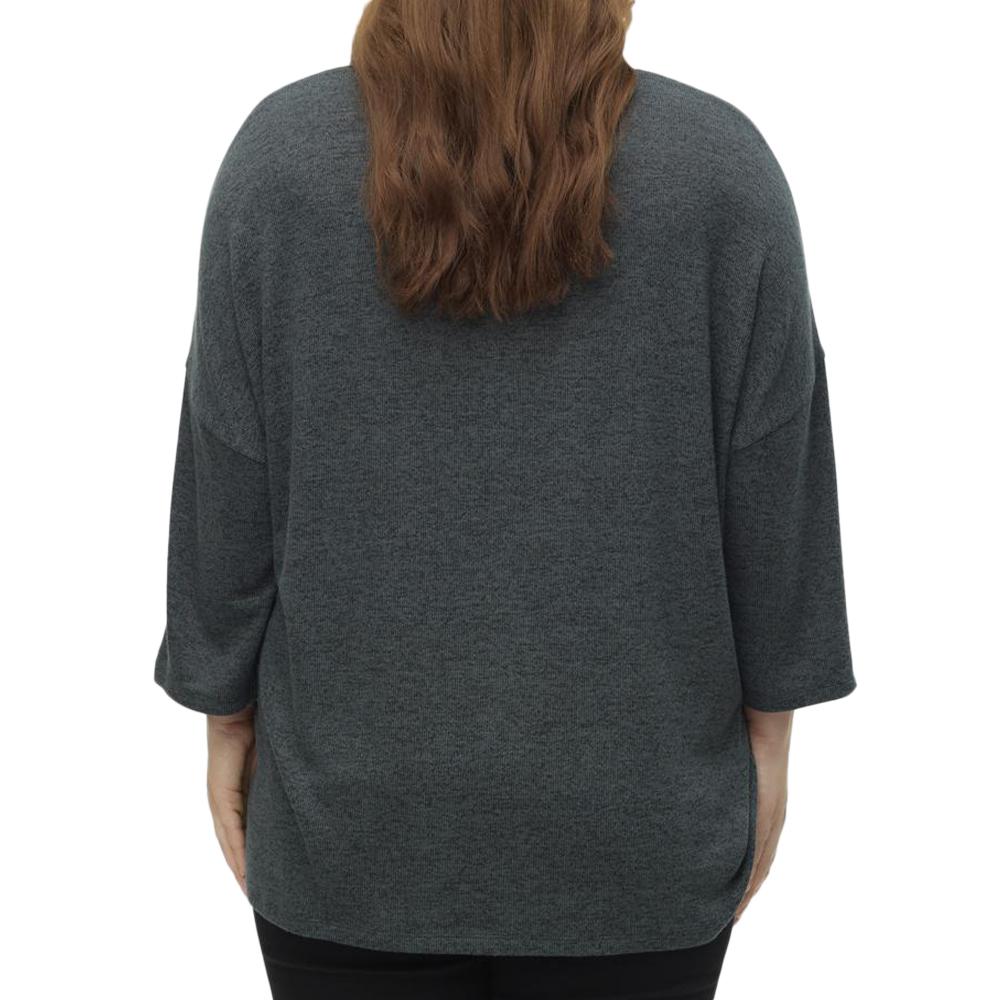 Pull Vert Femme Vero Moda Curve Brianna 3/4 vue 2
