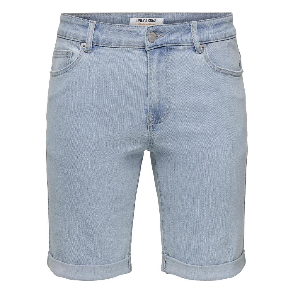 Short en Jean Bleu Homme Only & Sons Sply pas cher