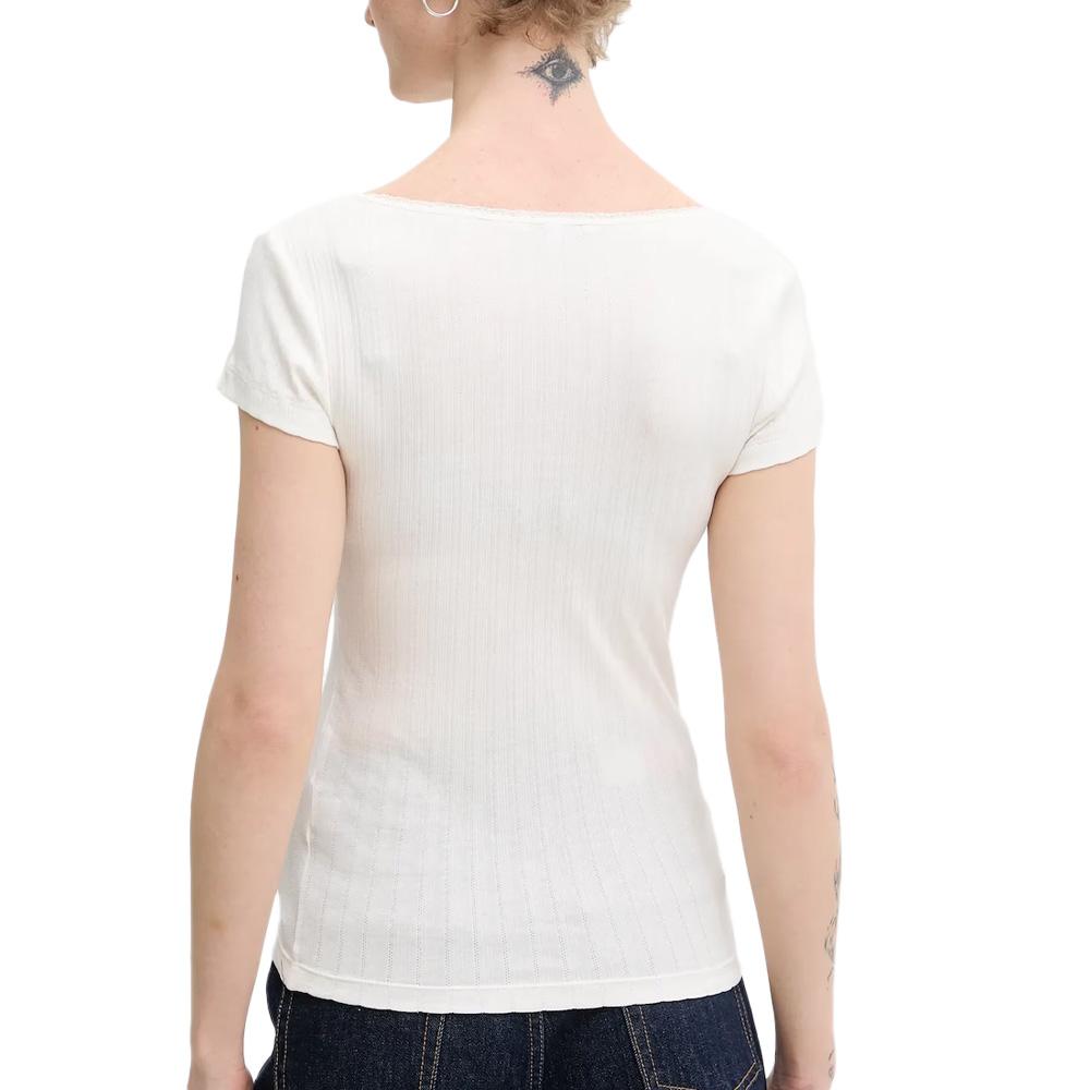 T-Shirt Blanc Femme Tommy Hilfiger DW0DW21570 vue 2