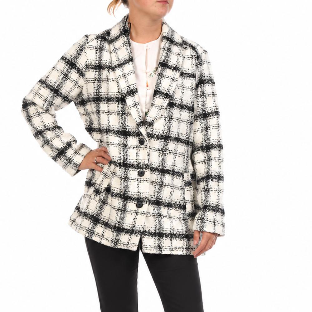 Veste Blanche/Noire Femme Sun Valley YVELIN pas cher