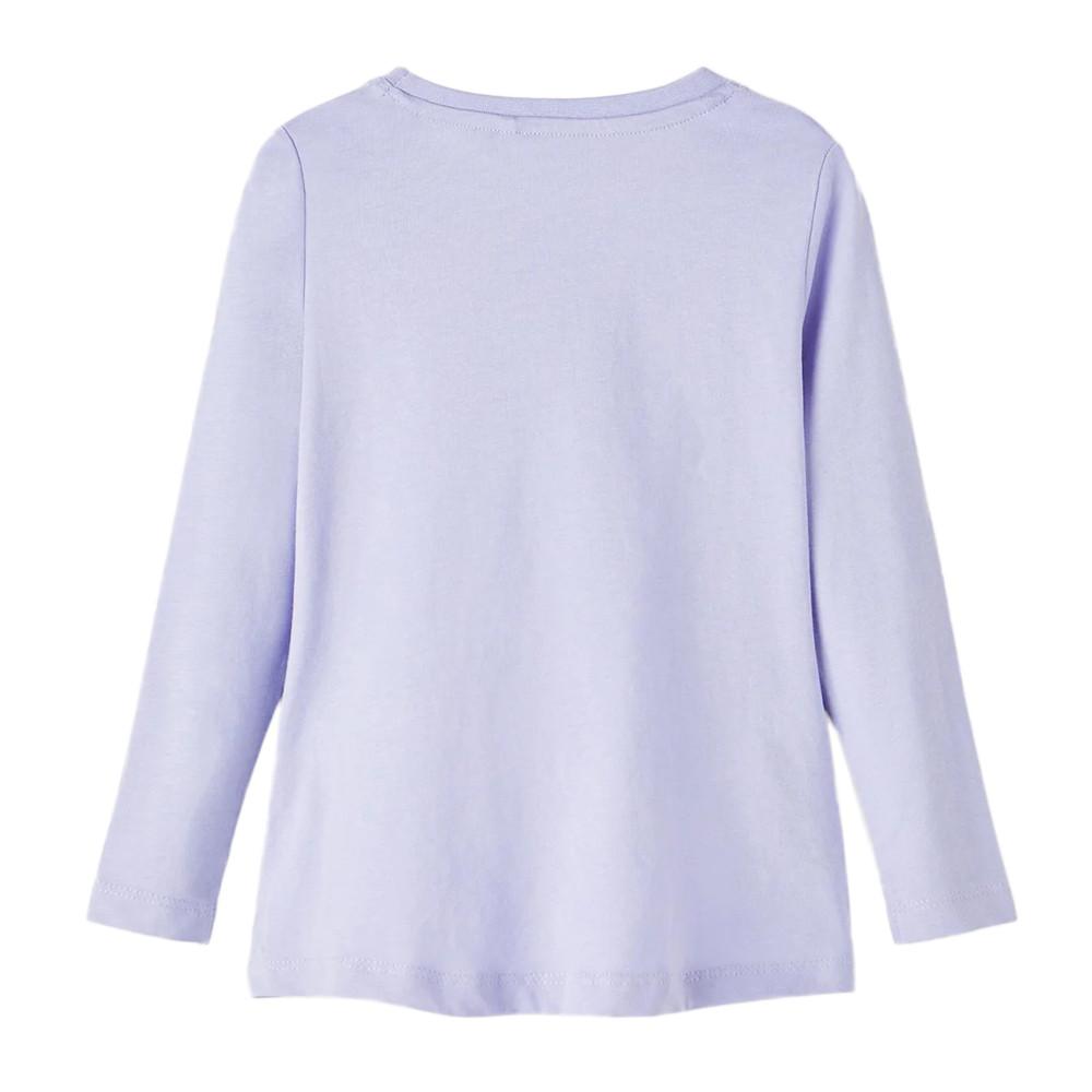 T-shirt Manches Longues Violet Fille Name it Cosmic vue 2