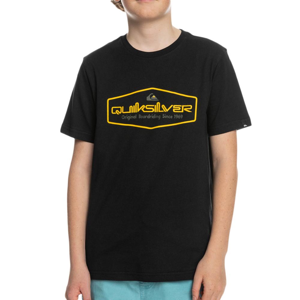 T-shirt Noir Garçon Quiksilver Omni lockup pas cher
