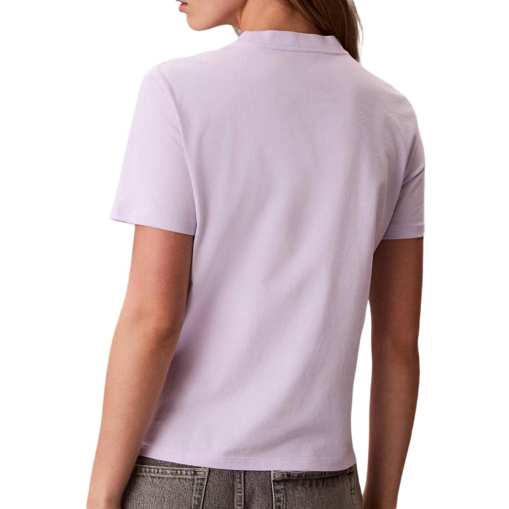 Camiseta violeta para mujer Calvin Klein Jeans Clásica Monólogo ver 2