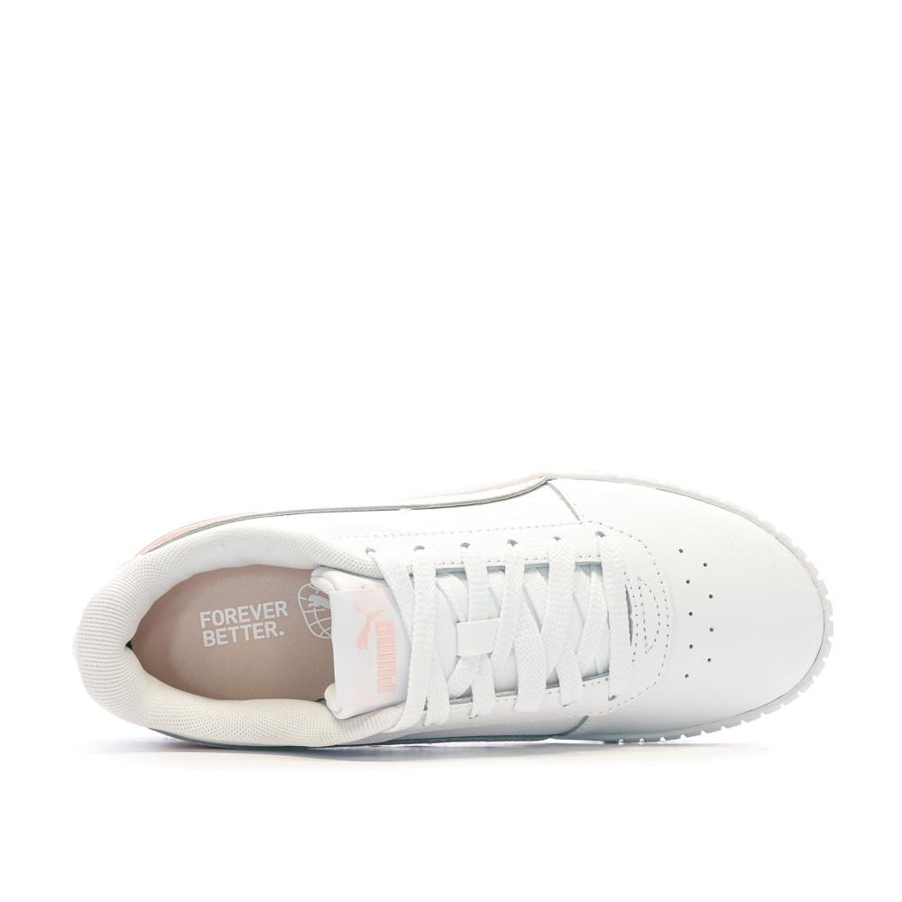 Baskets Blanches/Rose Femme Puma Carina 2.0 vue 4