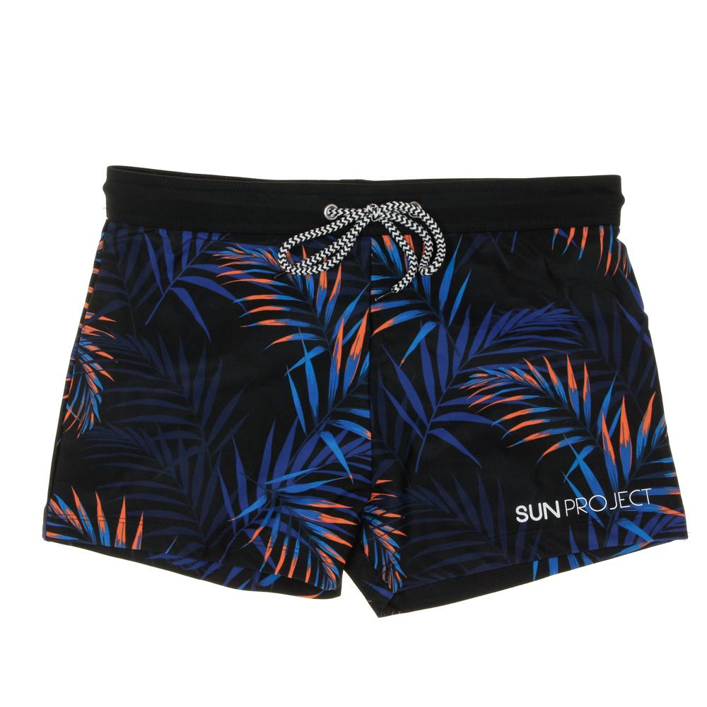 Boxer de bain Noir/Orange Homme Sun Project 1988 pas cher