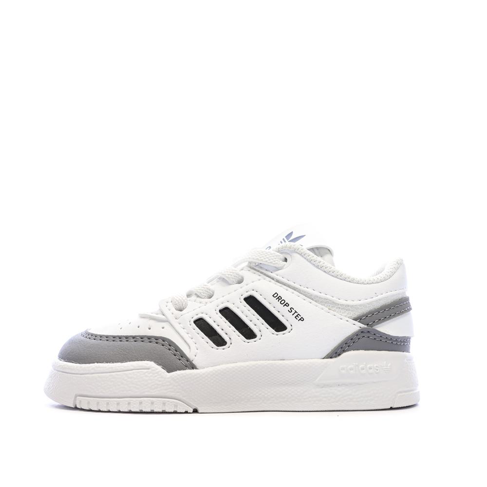 Baskets Blanches/Grises Garçon Adidas Drop pas cher