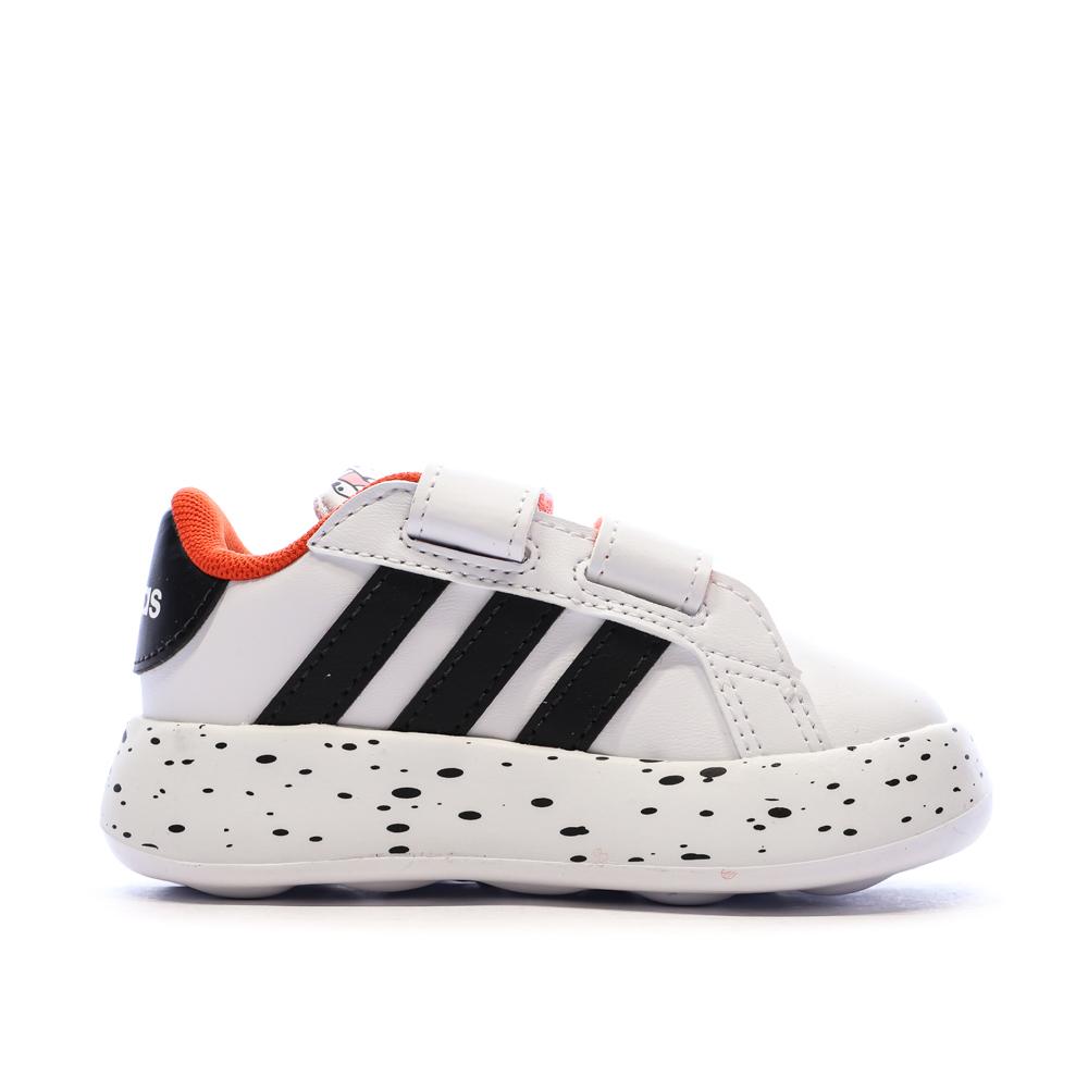 Baskets Blanc/Noir Garçon bébé Adidas Grand Court 2.0 101 Disney vue 2