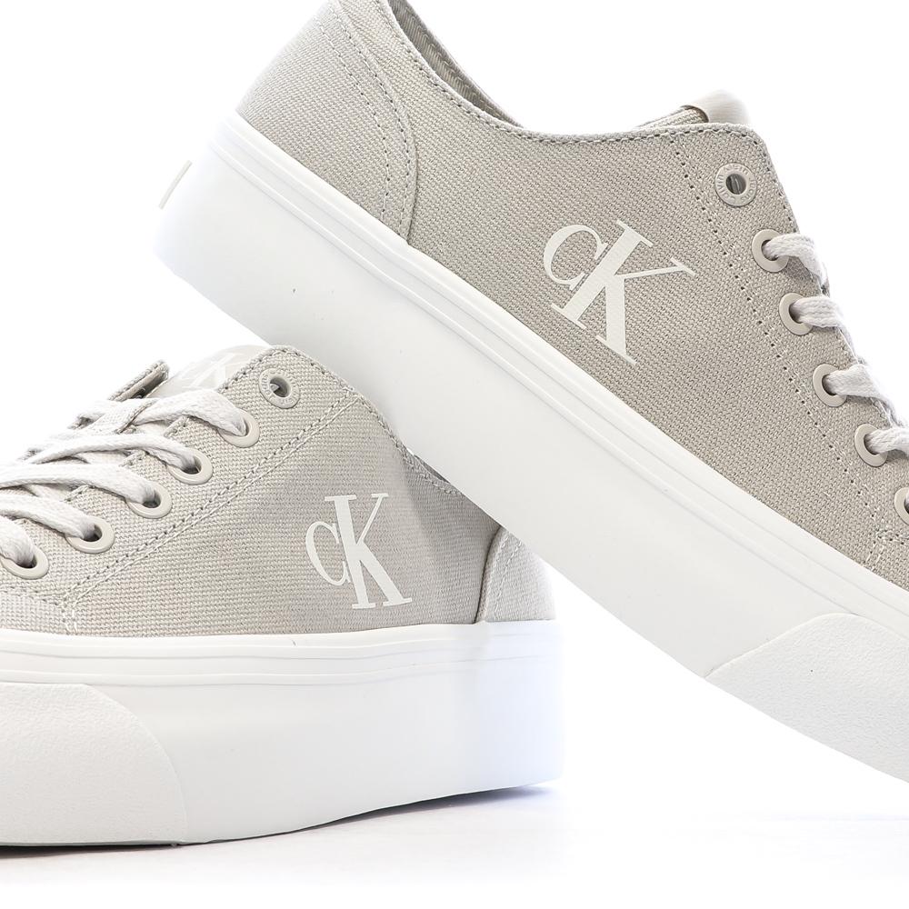 Baskets Beiges /Blanches Femme Calvin Klein Jeans Classic Cupsole Mg vue 7