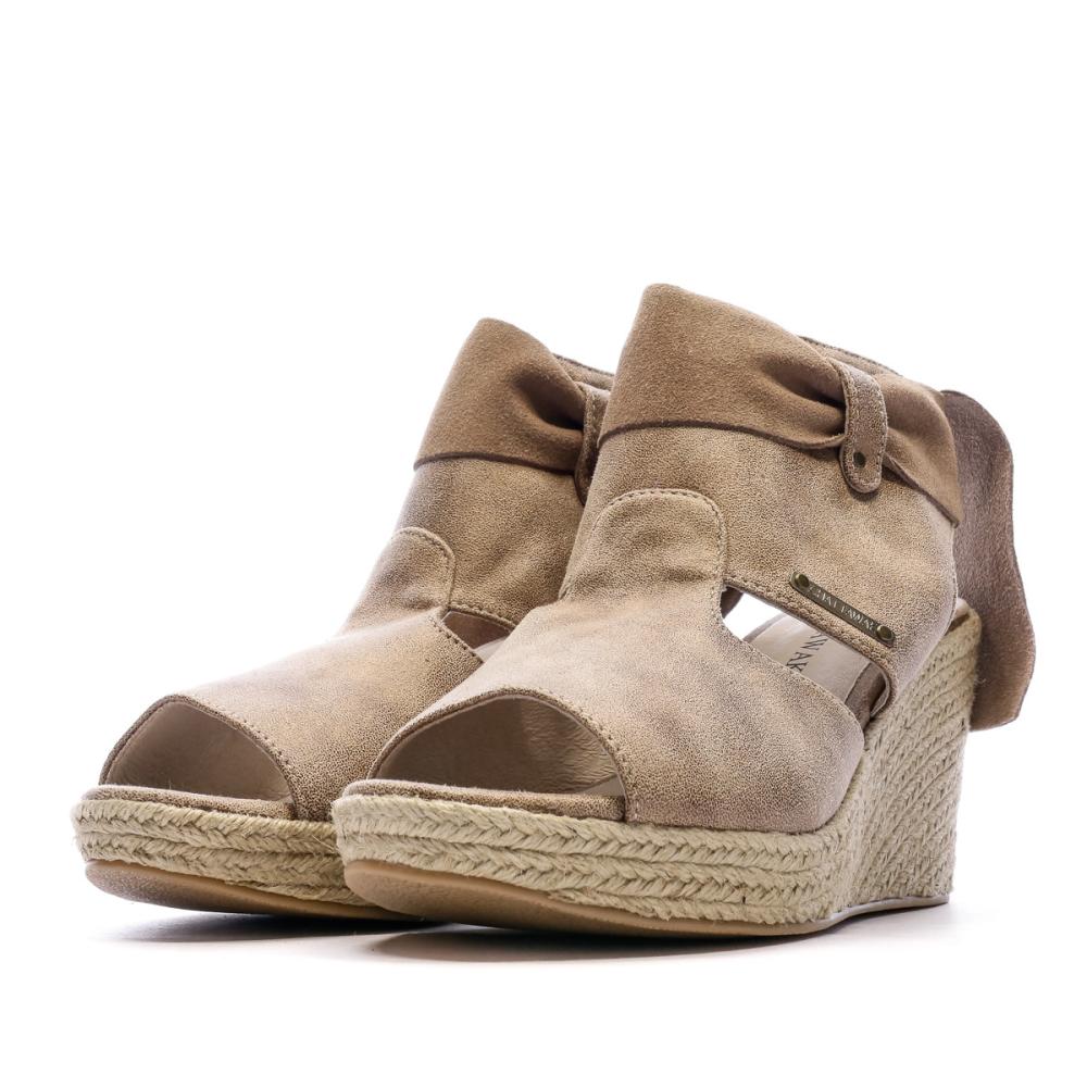 Sandales Compensées Taupe Femme Chattawak Charlotte vue 6