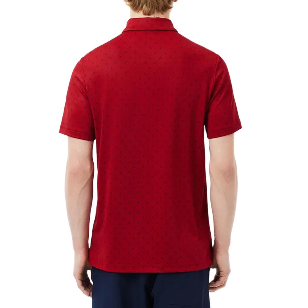Polo de Golf Rouge Homme Lacoste regular fit protection UV vue 3