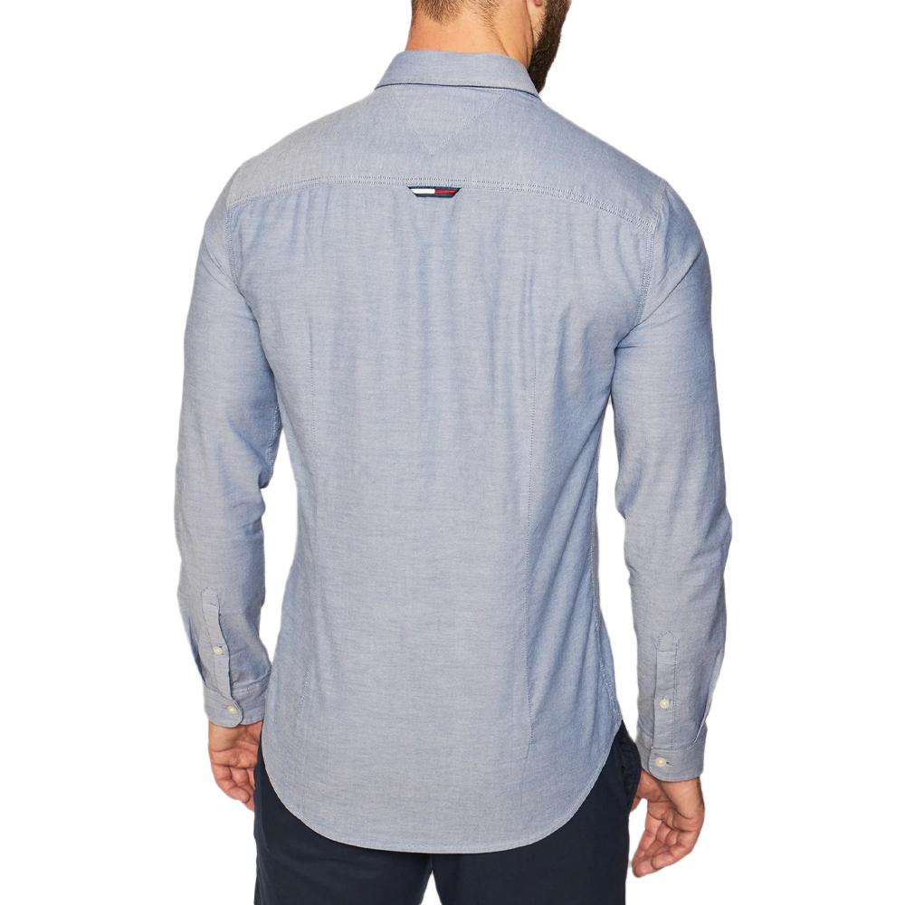 Chemise Bleue Homme Tommy Jeans Slim Stretch Oxford vue 2