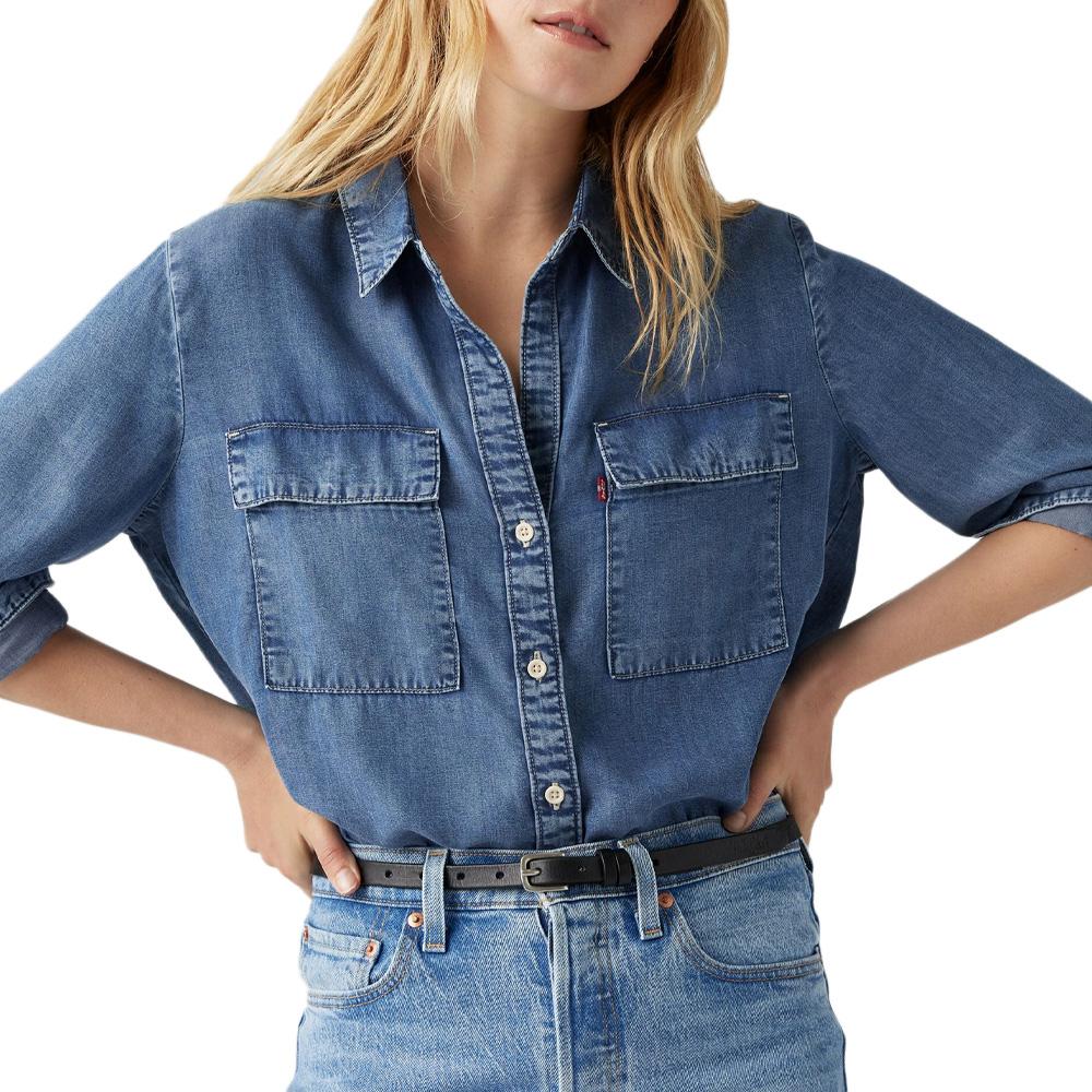 Chemise en Jean Bleu Femme Levi's Doreen Utility pas cher