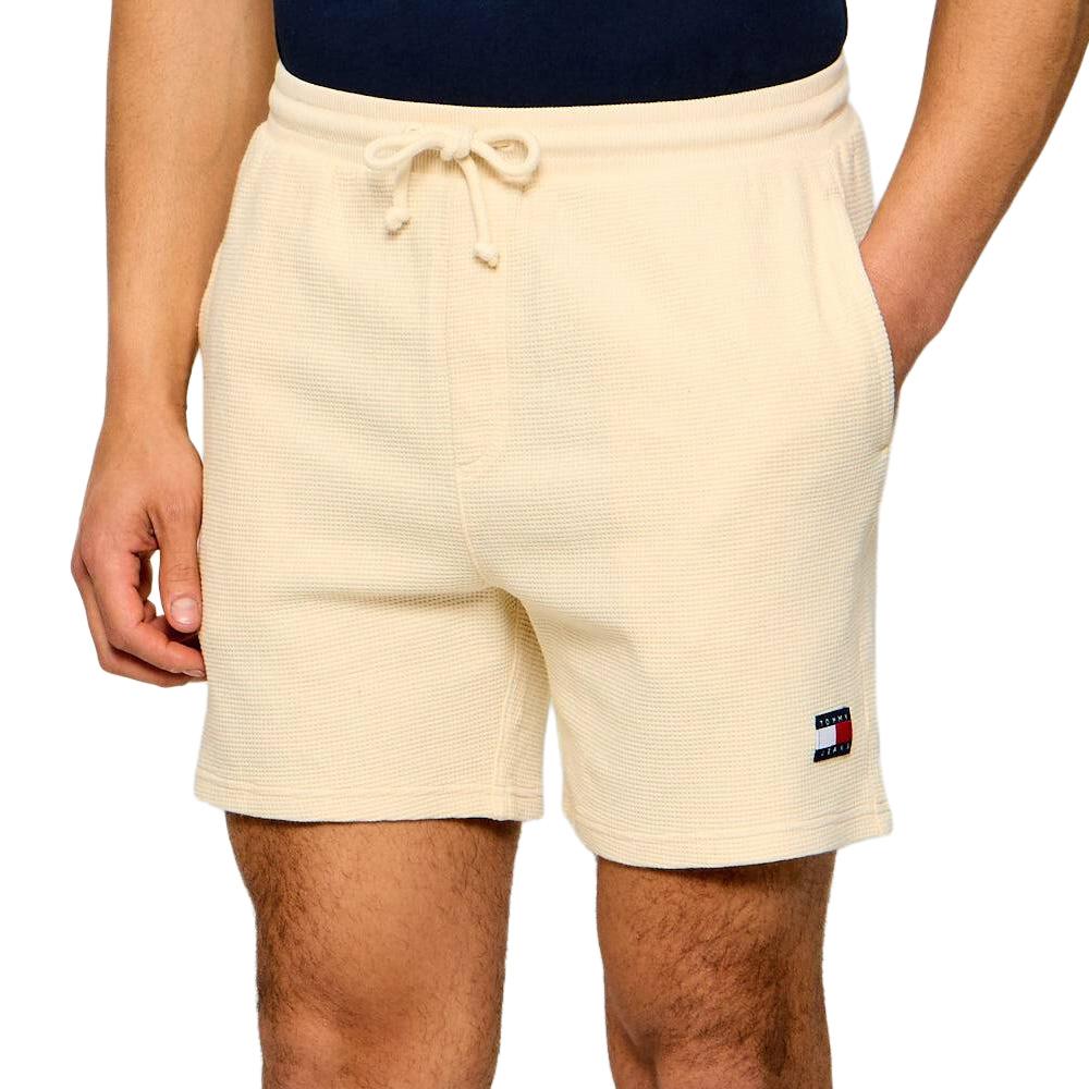Short Beige Homme Tommy Hilfiger Washed Waffle pas cher