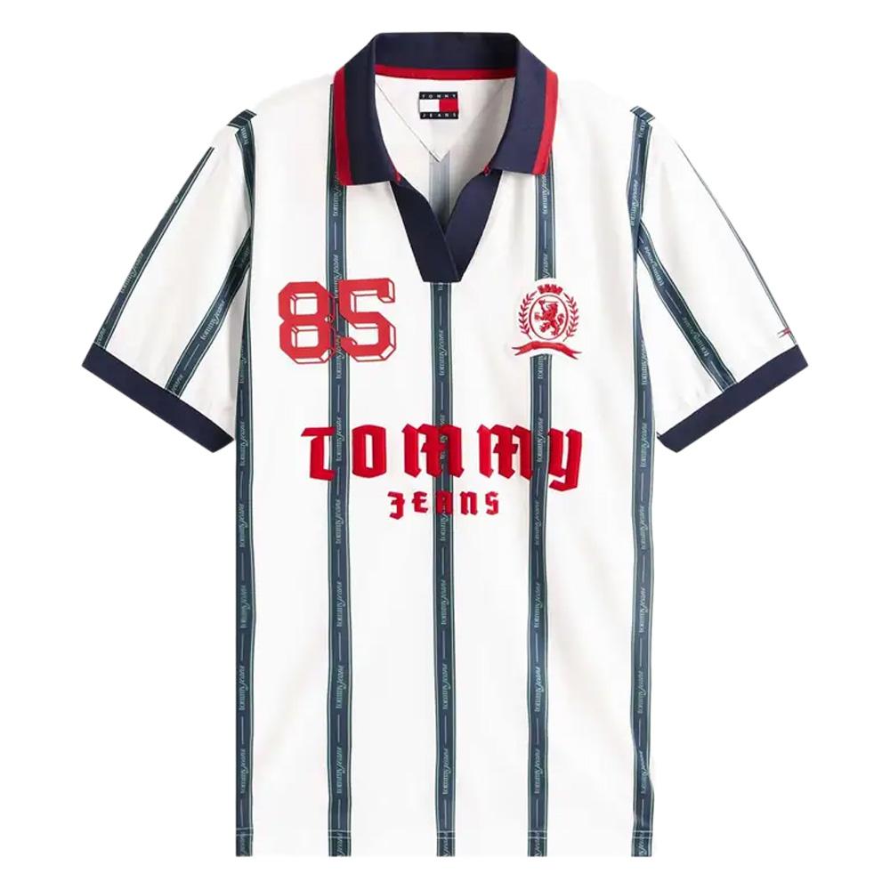 Polo Blanc/Noir/Rouge Homme Tommy Hilfiger DM0DM22073 vue 2