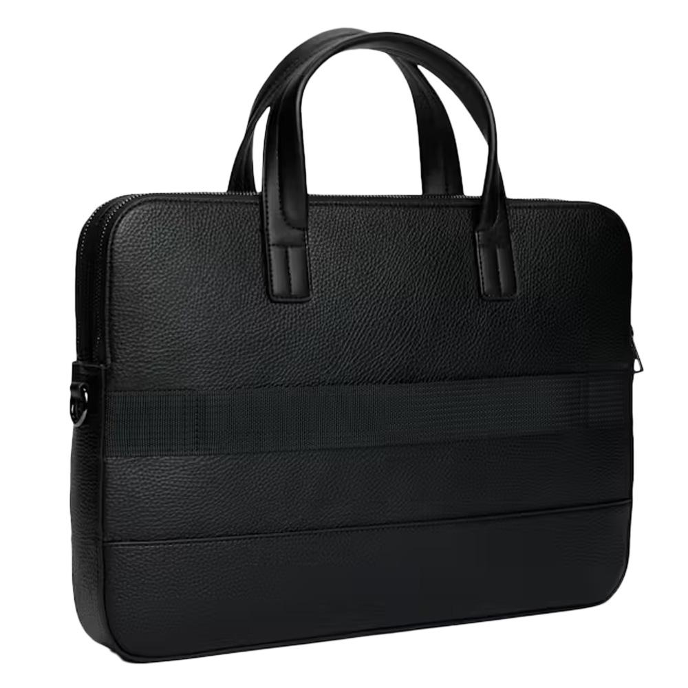 Sacoche d'ordinateur Noir Homme Tommy Hilfiger Central vue 2