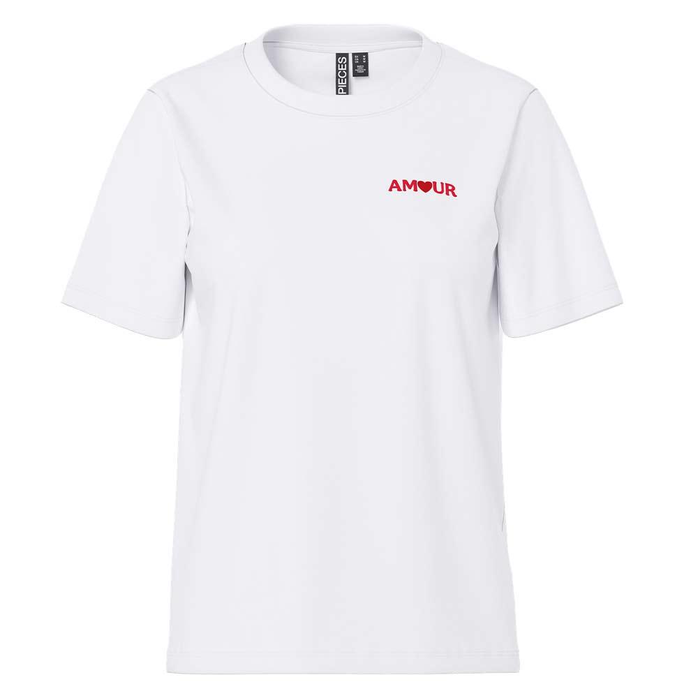 T-Shirt Blanc Femme Pieces Pcoda pas cher