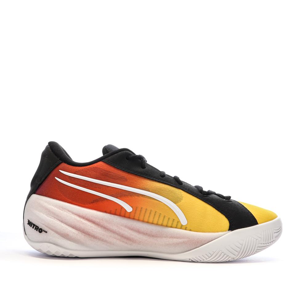 Chaussures de Baskets Noires/Blanches/Orange Homme Puma Nitro vue 2