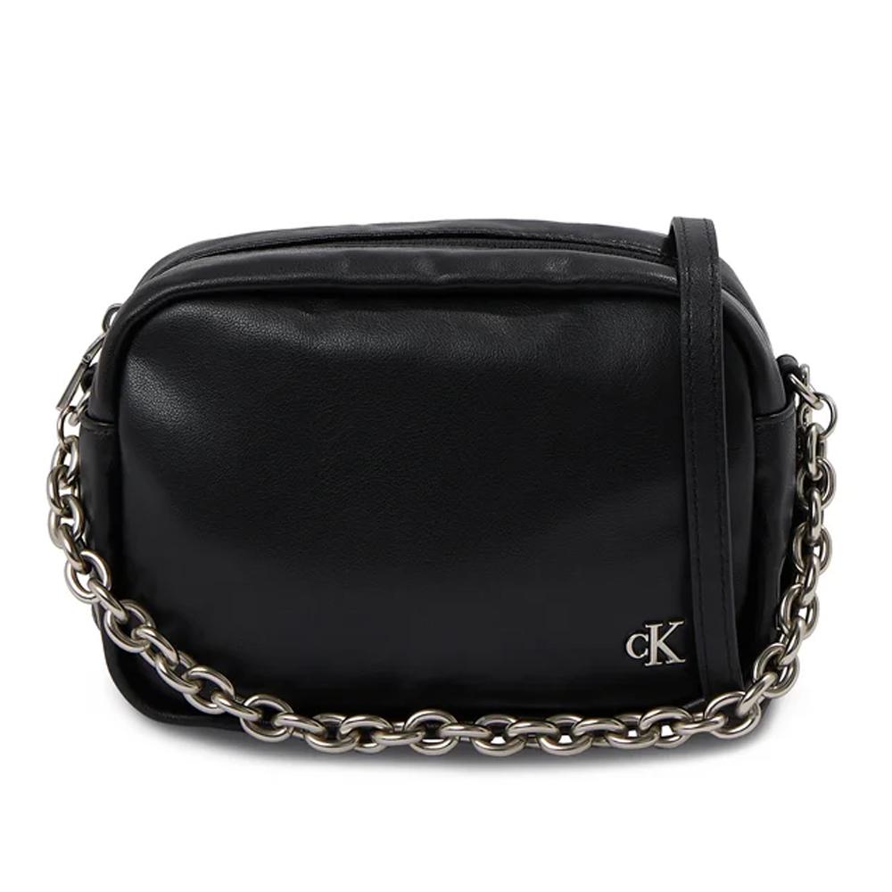 Sac à Bandoulière Noir Femme Calvin Klein Jeans Chain Cam pas cher
