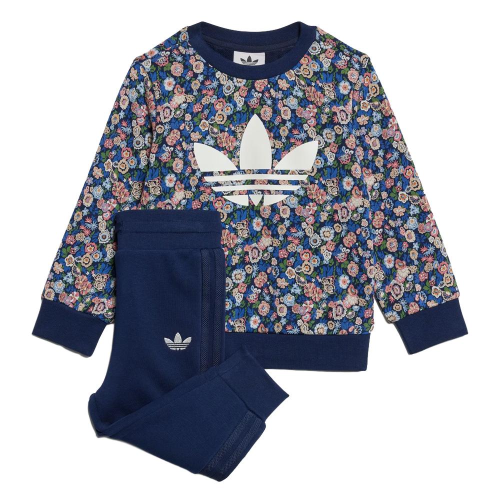 Adidas Crew Girl's navy floral tracksuit affordable