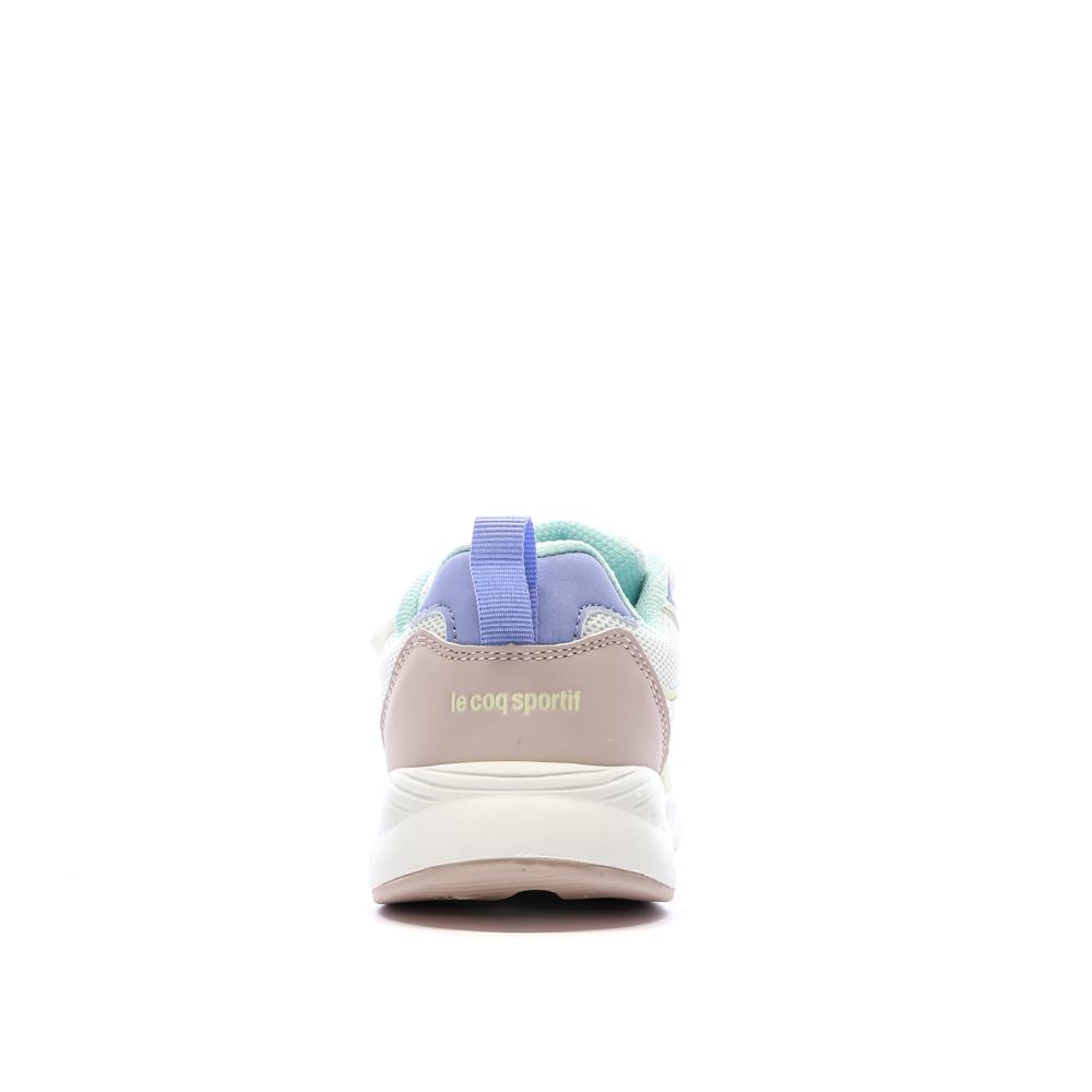 Baskets Blanc/Vert/Jaune Fille Le Coq Sportif Lsc Runner vue 3