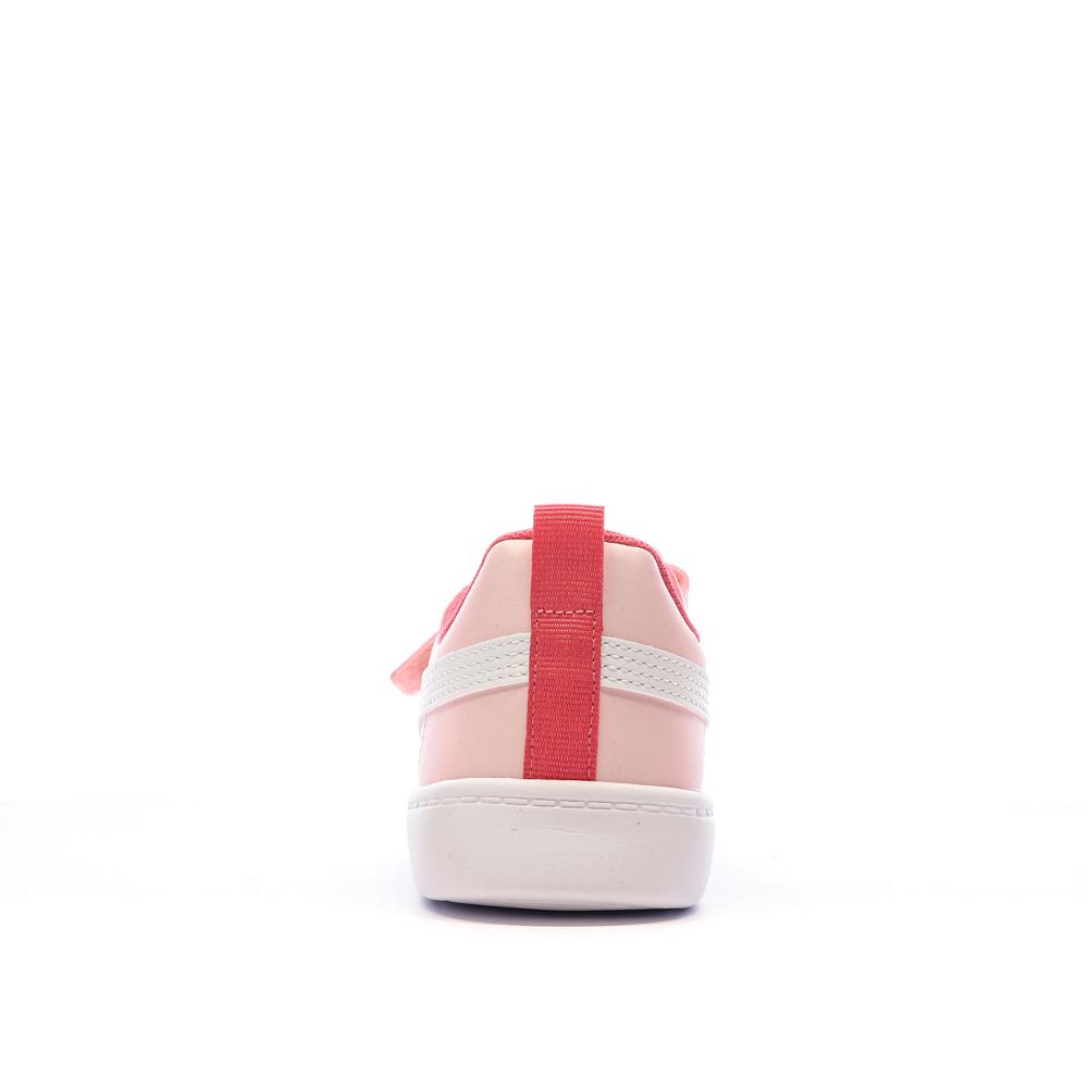 Baskets Roses Fille Puma Courtflex vue 3