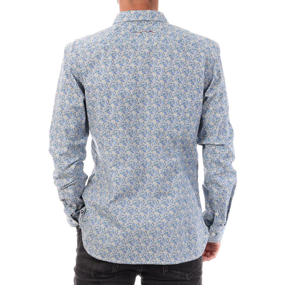 Chemise Bleu Fleuris Homme Teddy Smith Carton Strectch vue 2