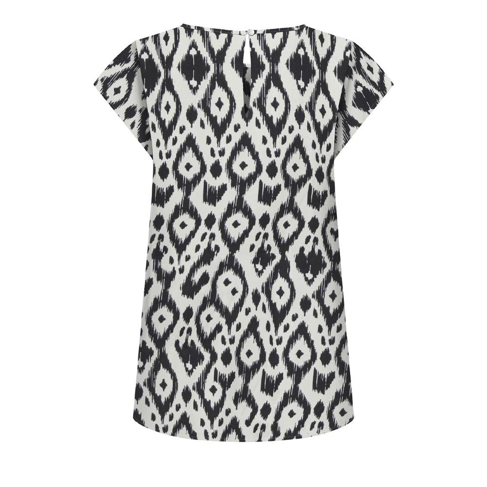 Blouse Blanche/Noir à motifs Femme Only Nova vue 2