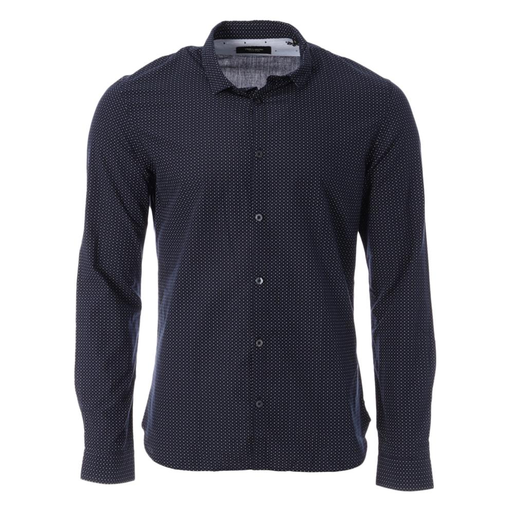 Chemise Marine à Motifs Homme Teddy Smith Caster pas cher