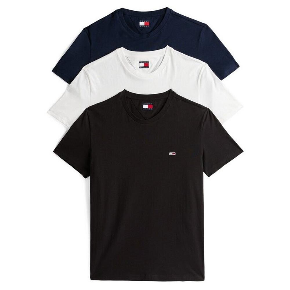 3x T-Shirt Noir/Marine/Blanc Homme Tommy Hilfiger DM0DM21579 vue 2