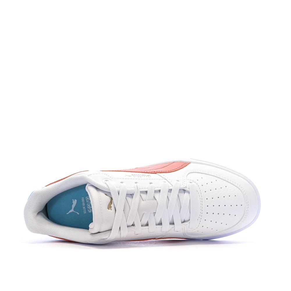 Puma Caven III Sneaker für Jungen, Weiß/Orange/Blau Ansicht 4