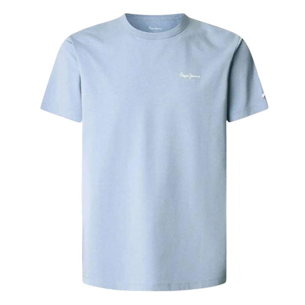 T-shirt Bleu Homme Pepe Jeans Original Basic vue 2