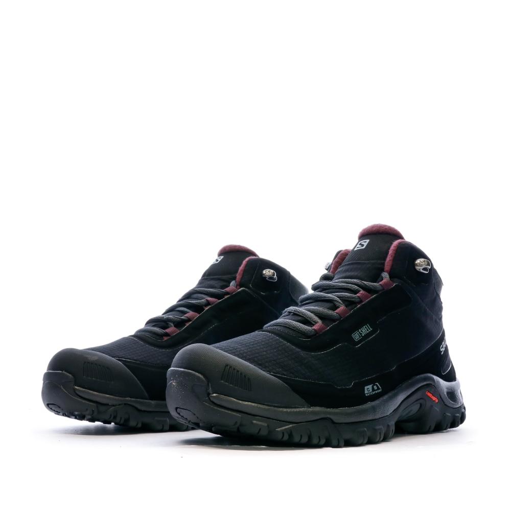 Chaussure de Randonnée Noire Femme Salomon Shelter Cs Wp W vue 6
