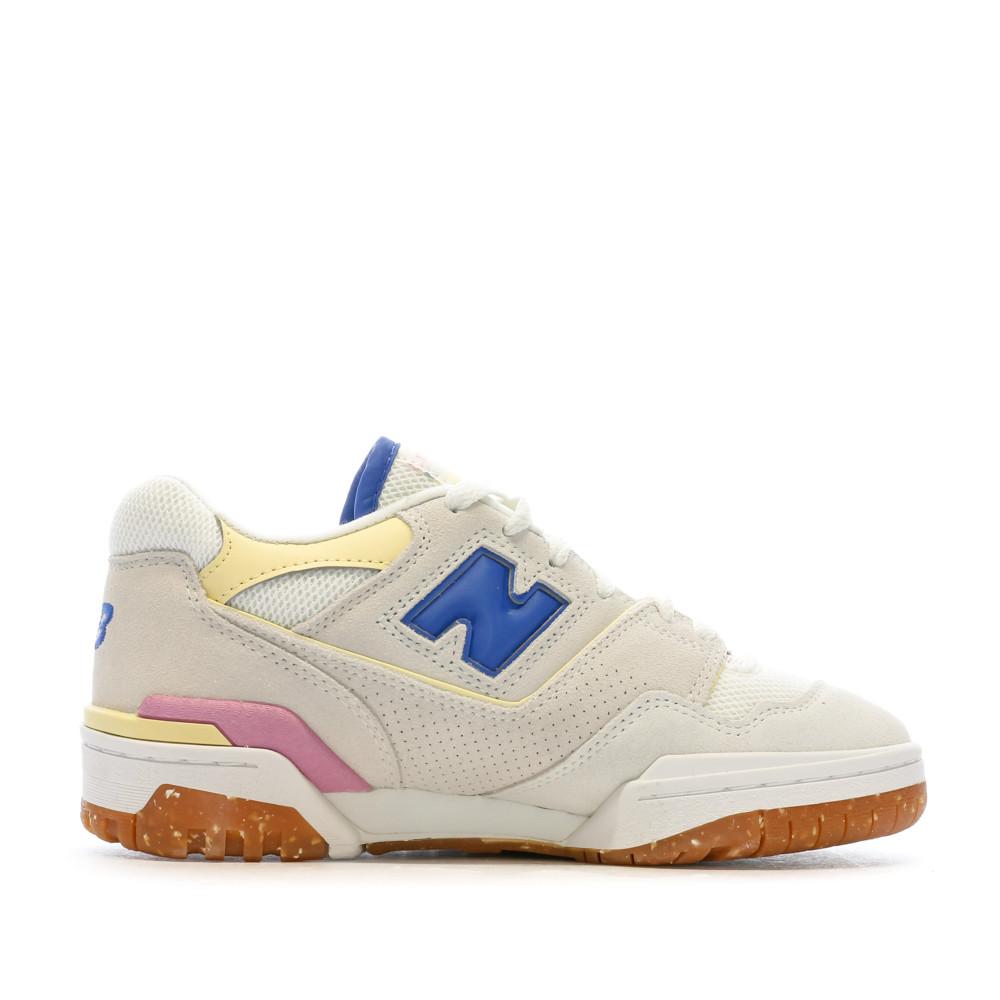 Baskets Beige/Bleu Femme New Balance Bb550 vue 2