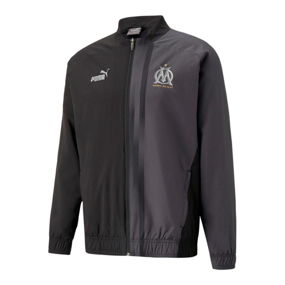 OM Veste Noir-Gris Homme foot Puma 2022/23 pas cher