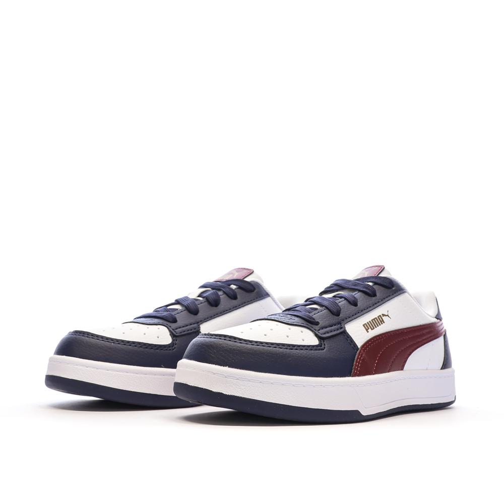 Baskets Blanches/Bordeaux/Noires Garçon Puma Caven vue 6