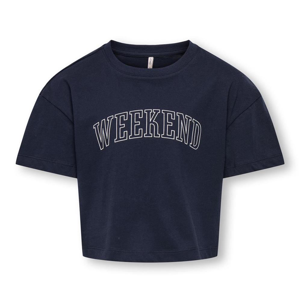 T-Shirt Marine Fille Kids ONLY Kogrexa pas cher