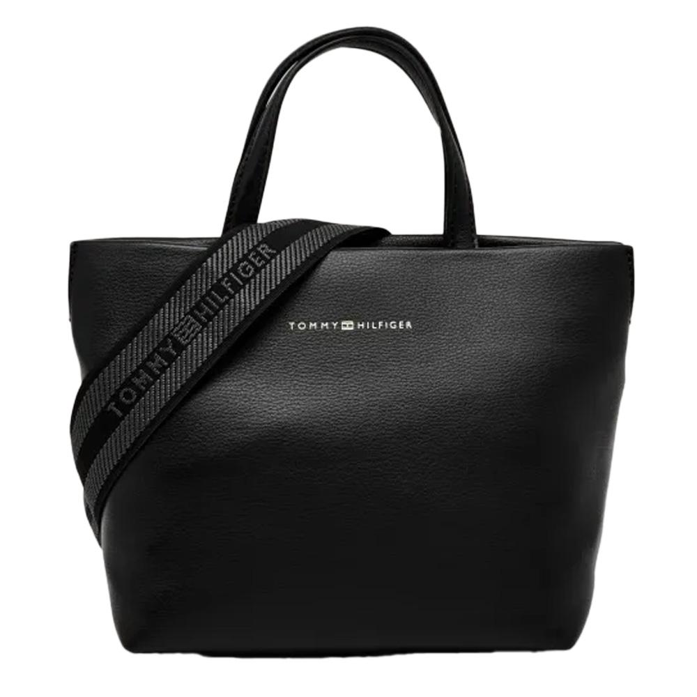 Sac à bandoulière Noir Femme Tommy Hilfiger Logotapes pas cher