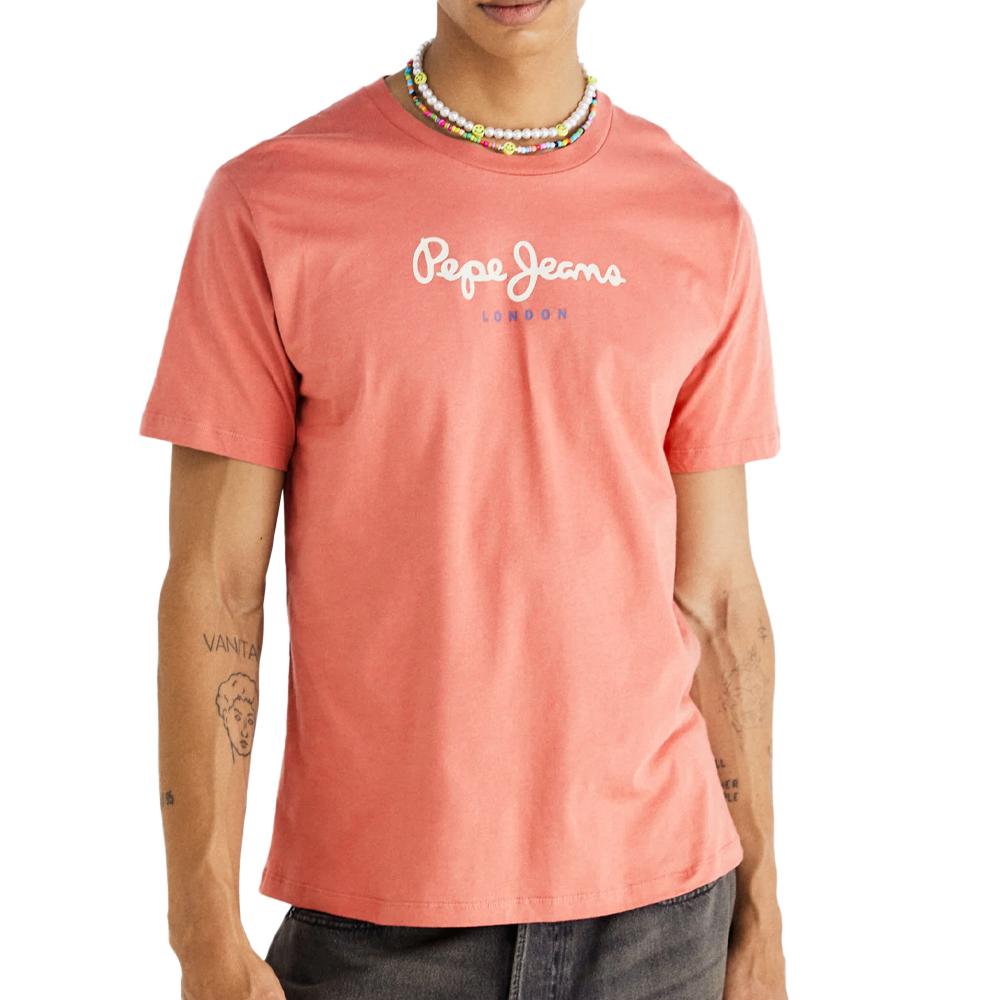 T-shirt Rouge Homme Pepe jeans Eggo AQW pas cher