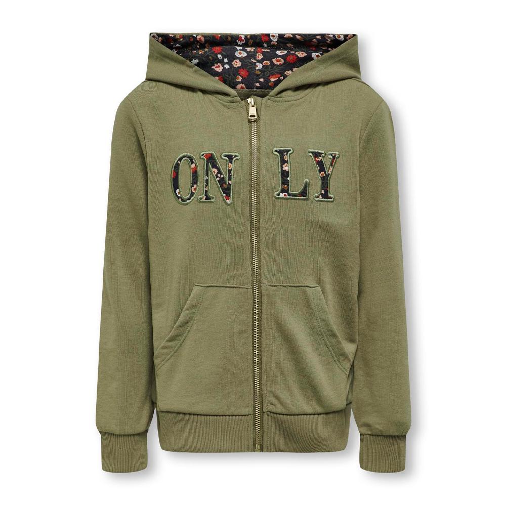 Sweat à capuche vert Fille Kids ONLY Kogrosa pas cher