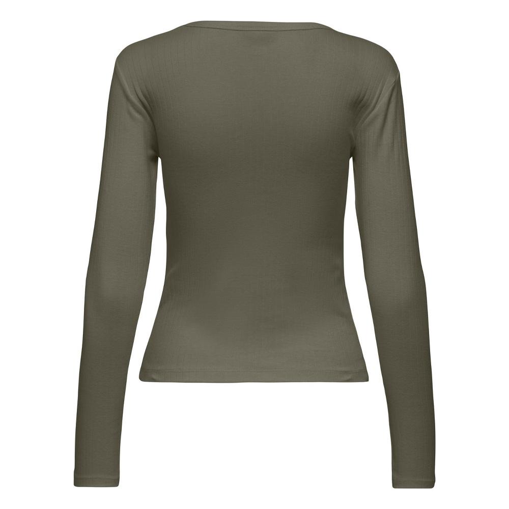 T-Shirt Manches Longues Kaki Femme JDY Vaya vue 2