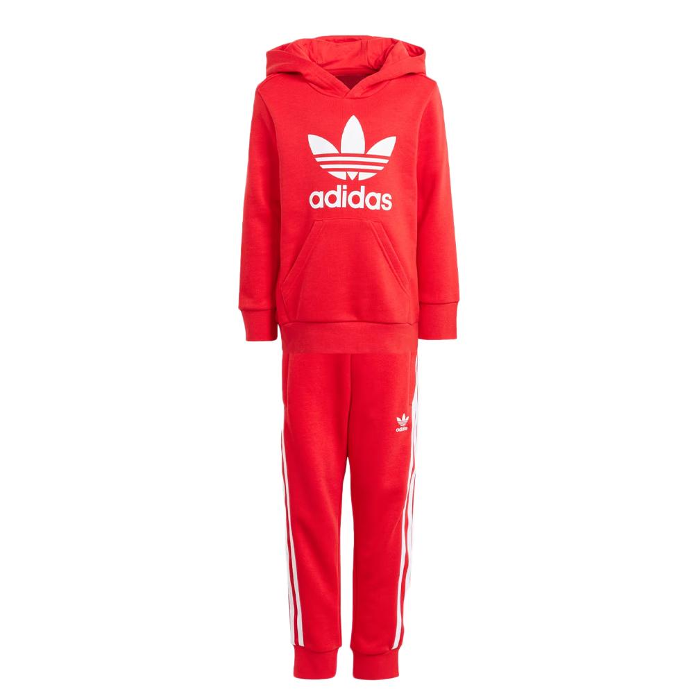 Survêtement Rouge Garçon Adidas Hoodie Set pas cher