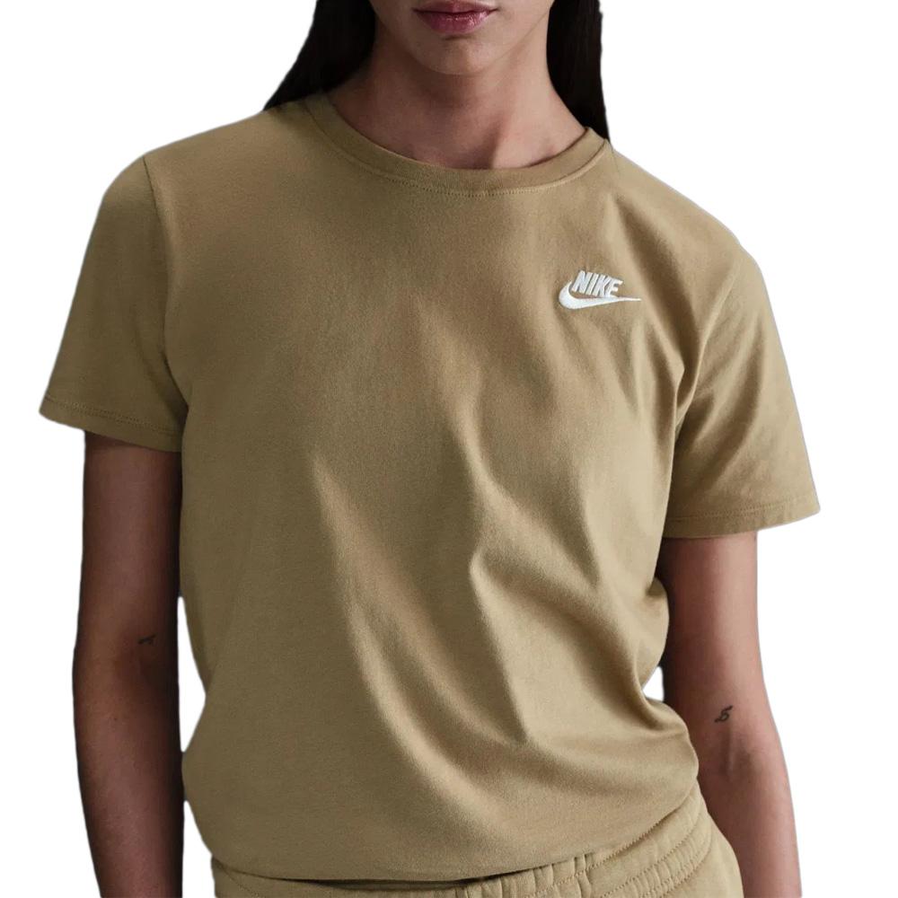T-Shirt Beige Femme Nike Club pas cher