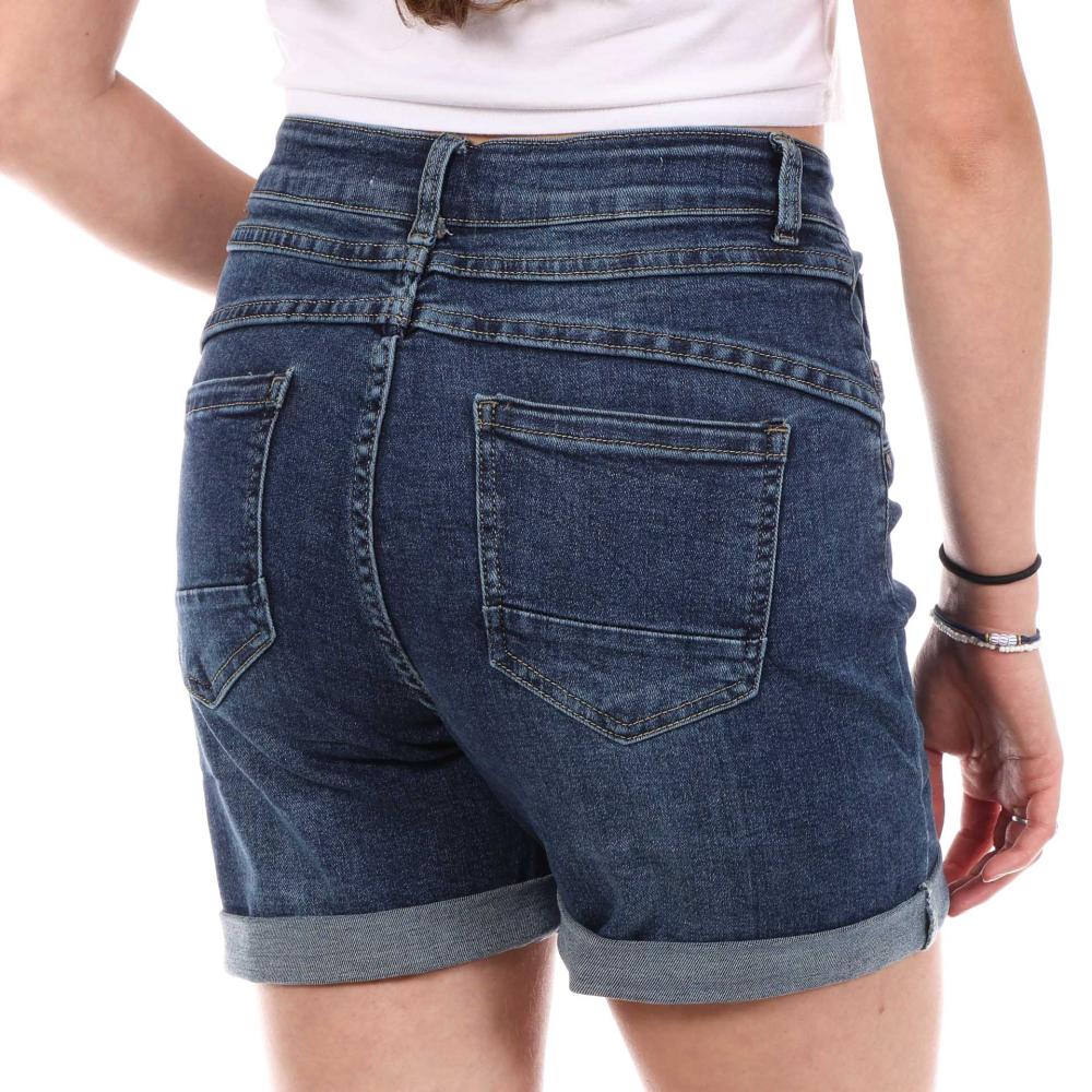 Short Bleu Foncé Femme Monday Premium Long Medium vue 2