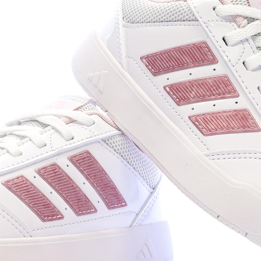 Baskets Blanc/Rose Enfant Adidas Tensaur vue 7