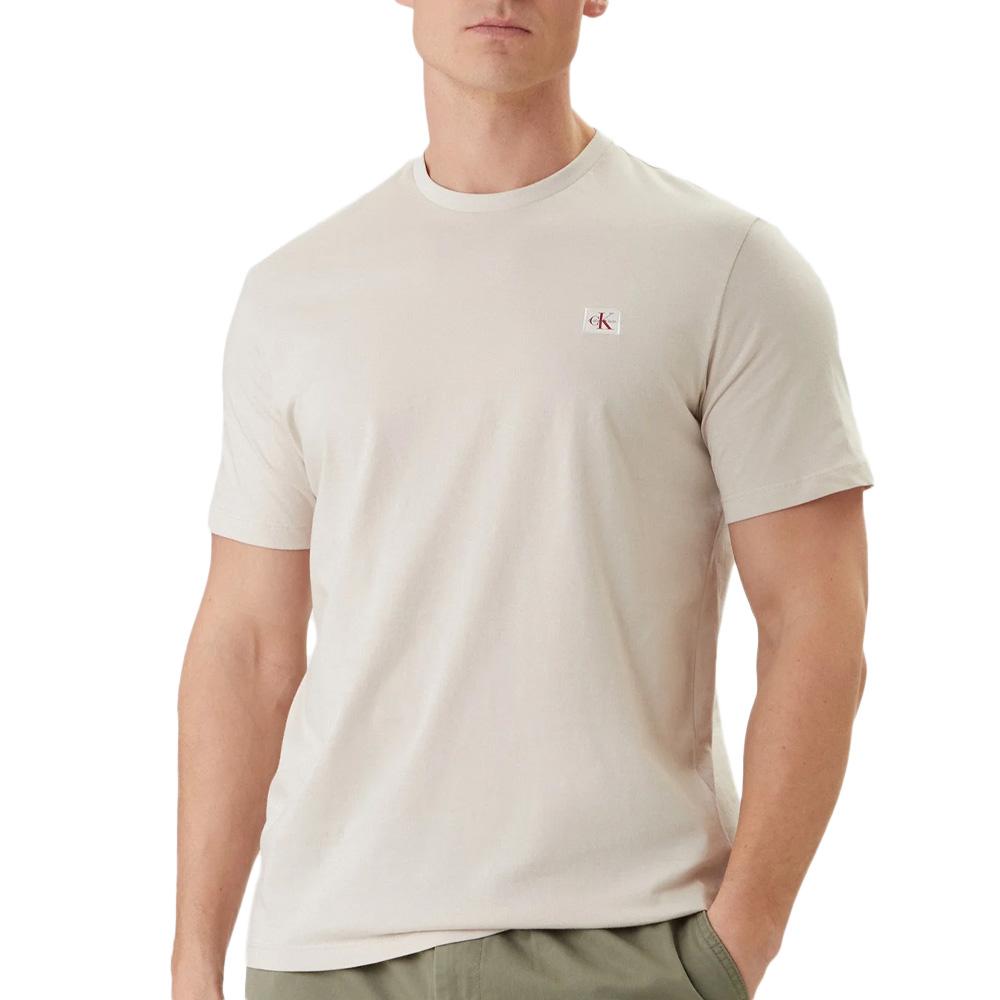 Camiseta Hombre Beige Calvin Klein Jeans Badge L4G barato