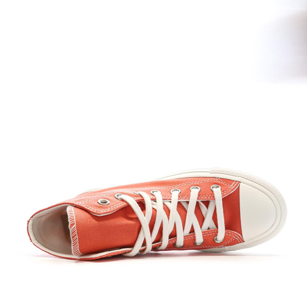 Baskets Oranges Femme Converse Chuck Taylor All Star Lift vue 4