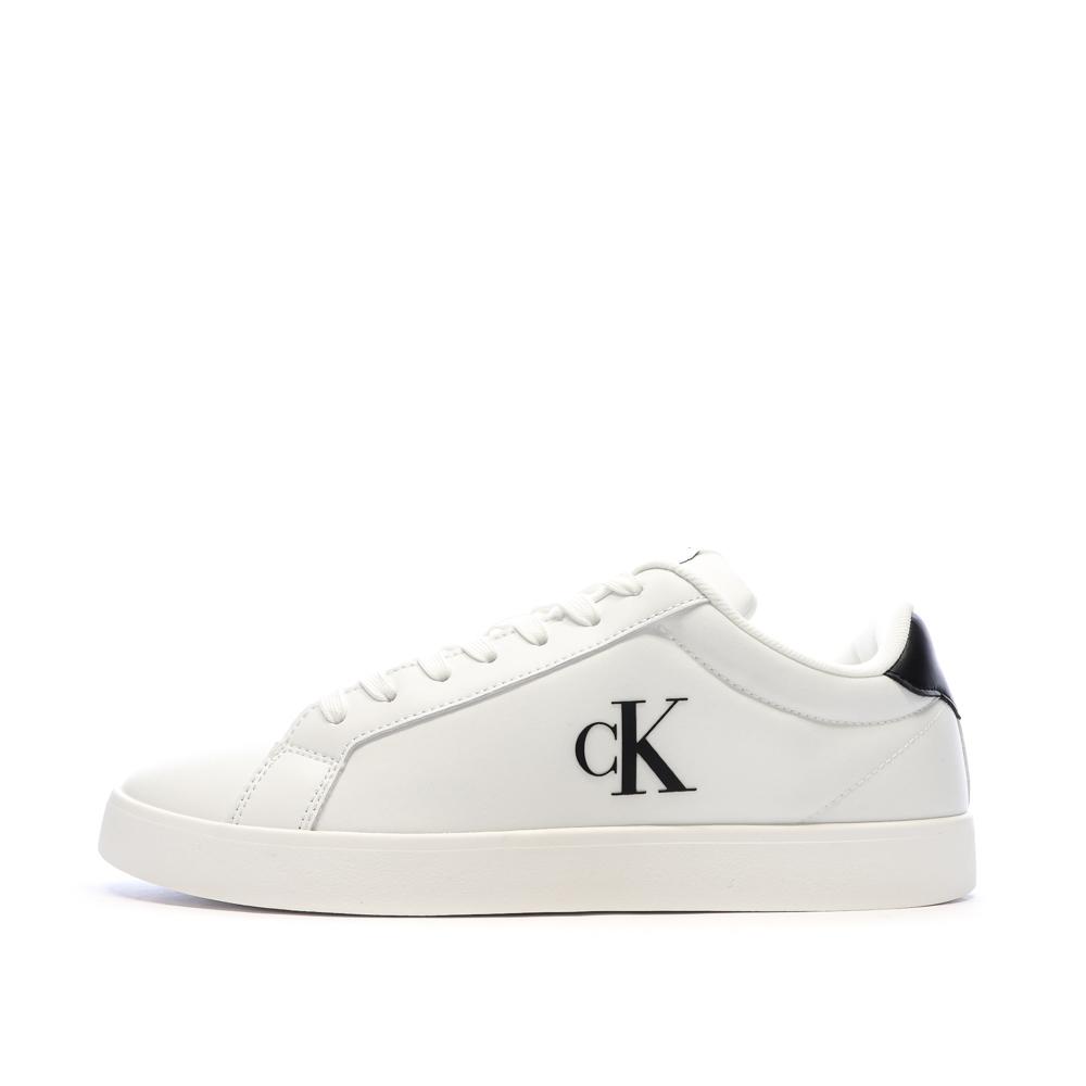 Baskets Blanches/Noires Homme Calvin Klein Jeans 3 Cupsole pas cher