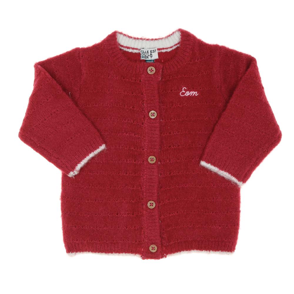 Gilet Rose Framboise Fille EOM Chardi pas cher
