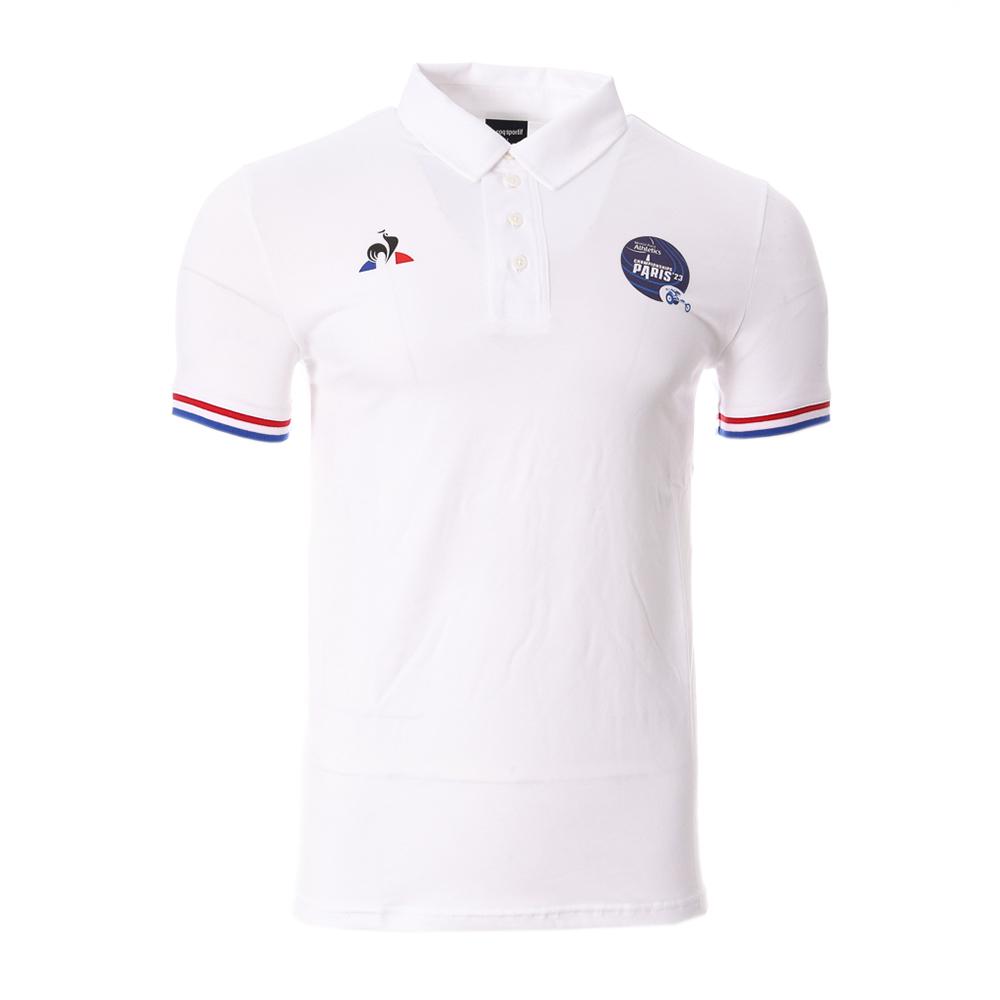 Polo Blanc Homme Le Coq Sportif Mondiaux pas cher