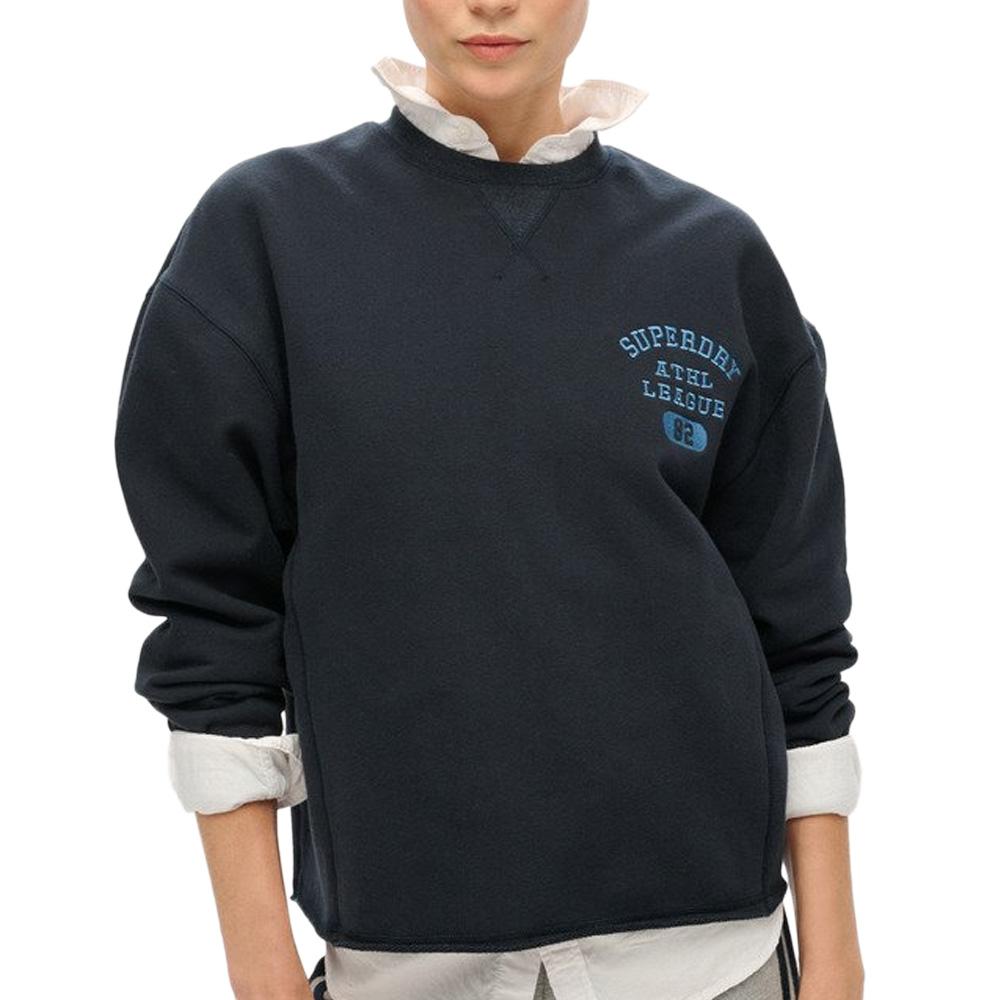Sweat Marine Femme Superdry Crop pas cher